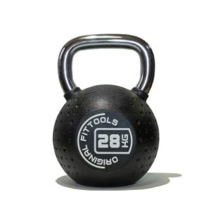 Купить Гиря Original FitTools Гиря 28 кг с хромированной ручкой полиуретановая (CPU) в Москве