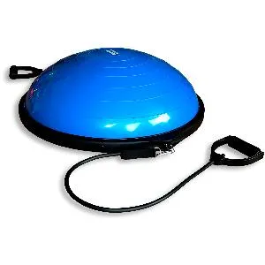 Полусфера гимнастическая надувная Original FitTools R2 с эспандерами и насосом