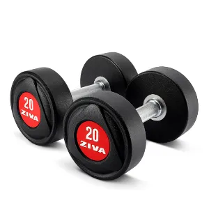 Гантели уретановые Ziva ZSL-PUDB-7372-RD 47,5 кг (пара)