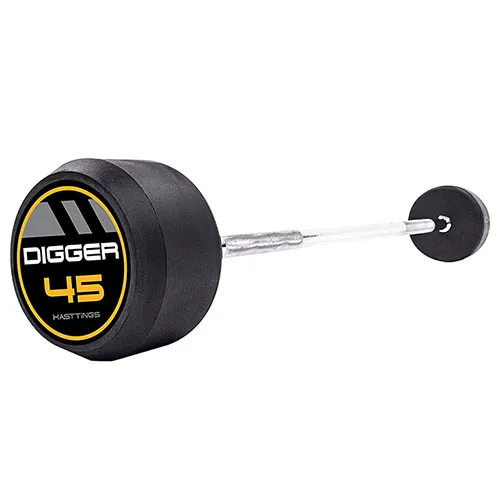 Комплект прямых фиксированных обрезиненных штанг Hasttings 5 шт от 25 до 45 кг