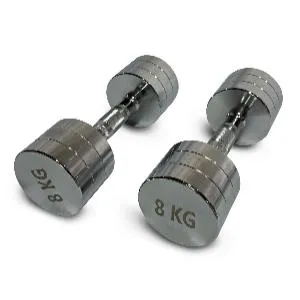Гантель круглая хромированная Unix Fit PRO 8 кг / шт.