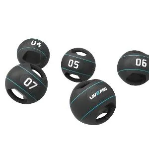 Медицинбол с двойными ручками Livepro LP8111-06 6 кг