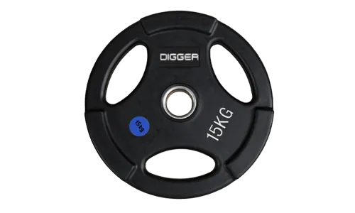 Диск олимпийский обрезиненный 3-х хватовый 15кг Hasttings Digger HD51C1C-15