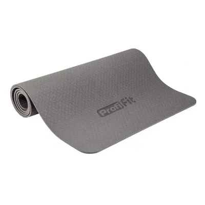 Коврик для йоги и фитнеса Original FitTools СТАНДАРТ 6 мм серый