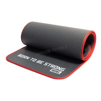 Мат для аэробики Rebel Fitness NBR 10 мм графитовый с кольцами
