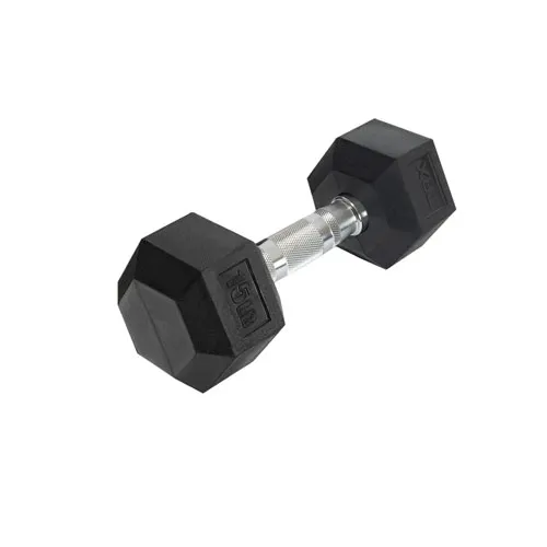 Гантель шестигранная прорезиненная TRX HEX 6,8 кг