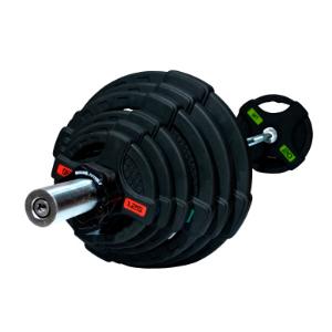 Купить Original FitTools Штанга олимпийская 128 кг (диски с двумя хватами, хромированный гриф) в Москве