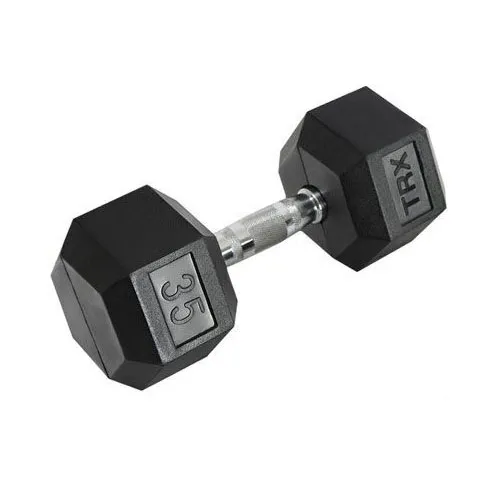 Гантель шестигранная прорезиненная TRX HEX 15,88 кг