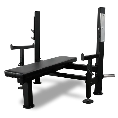 Скамья для жима лёжа со страховочными упорами BRONZE GYM PARTNER ML-902
