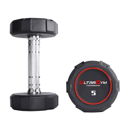 Круглые полиуретановые гантели Ultra Gym UG1032D ряд от 2.5 до 25 кг