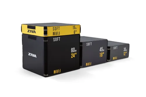 Комплект двухсторонних плиометрических коробок Ziva, 4 шт высотой: 15/30/45/60 см