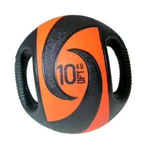 Мяч тренировочный медицинбол с хватами Original FitTools 10 кг