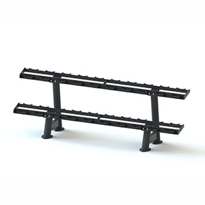 Купить Силовой тренажер Kraft Fitness Стойка для 10 пар гантелей 2-x ярусная KFTTDRY в Москве
