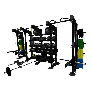 Стойка функциональная 4-модульная односторонняя Torque X-Create XCFW-4M-X1-07 комплект X1 (чёрный)
