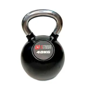 Гиря обрезиненная с хромированной ручкой Original FitTools 40 кг