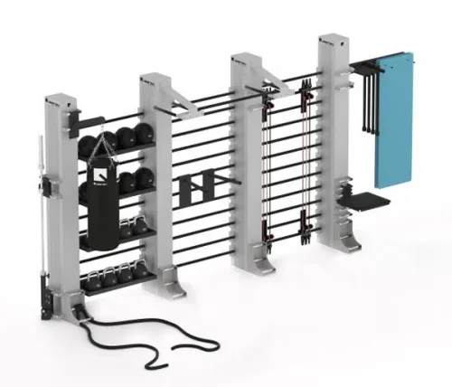 Настенный комплекс на 7 станций Queenax By Precor WALL SOLUTION 2D 4.75 m