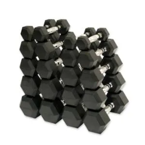 Набор гексагональных гантелей Rebel Fitness 10 пар от 1 до 10 кг