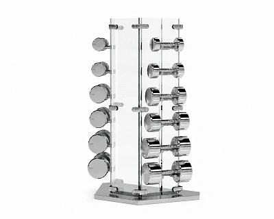 Стойка с гантелями 2,5-25 кг Salusia GLASS-G02