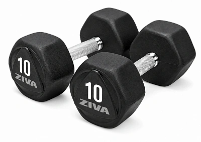 Шестигранные уретановые гантели ZIVA