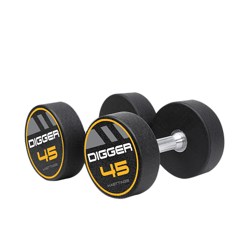 Комплект полиуретановых гантелей 5 пар от 37,5 до 47,5кг Hasttings Digger HD51D4C-37,5-47,5