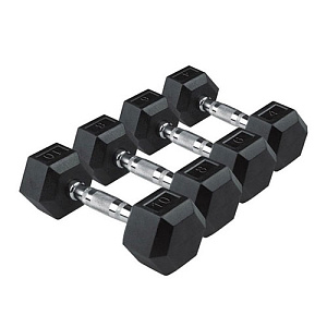 Купить Ultra Gym Гексагональные обрезиненные гантели UG1013. Ряд от 2,5 до 25 кг в Москве