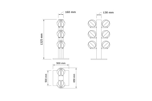 Набор медболов с вертикальной стойкой Pent MOXA VERTICAL Set