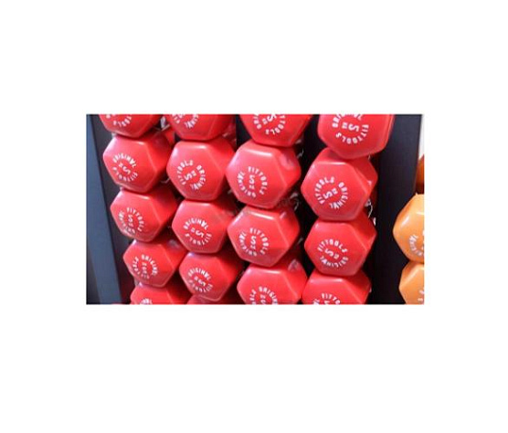 Гантель в виниловой оболочке Original FitTools 5 кг красный фото5