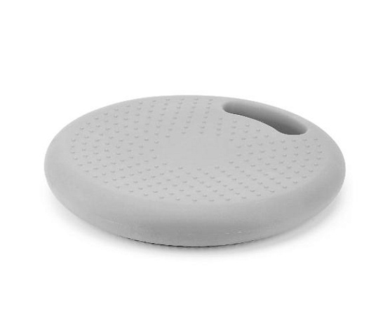 Подушка массажно-балансировочная с ручкой Original FitTools серая фото1