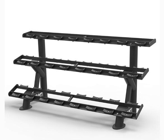 Стойка для 12 пар гантелей 3-ярусная Kraft Fitness KFTTDRYB
