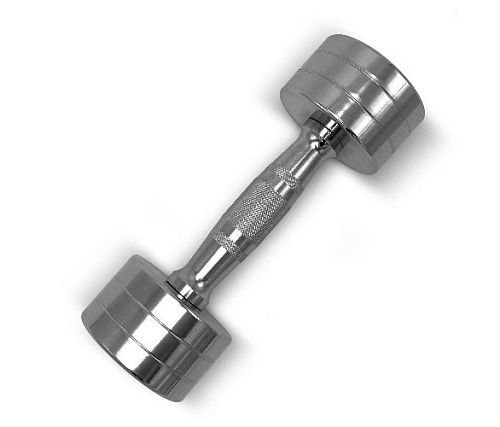 Гантель круглая хромированная Unix Fit PRO 4 кг / шт.