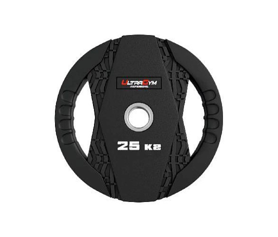 Ultra Gym UG2005С. Диски обрезиненные с двумя хватами в ассортименте(2.5кг)