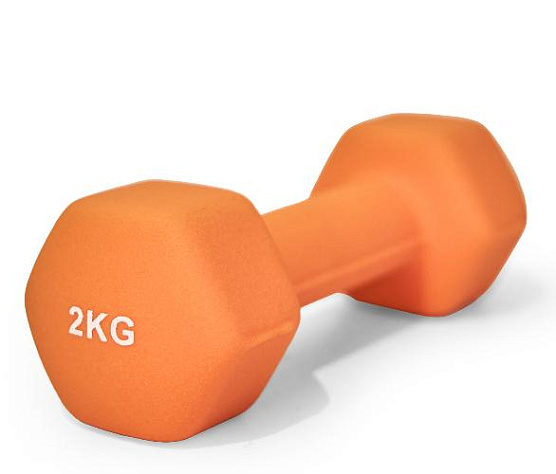 Гантель неопреновая Unix Fit 2 кг / шт. Orange