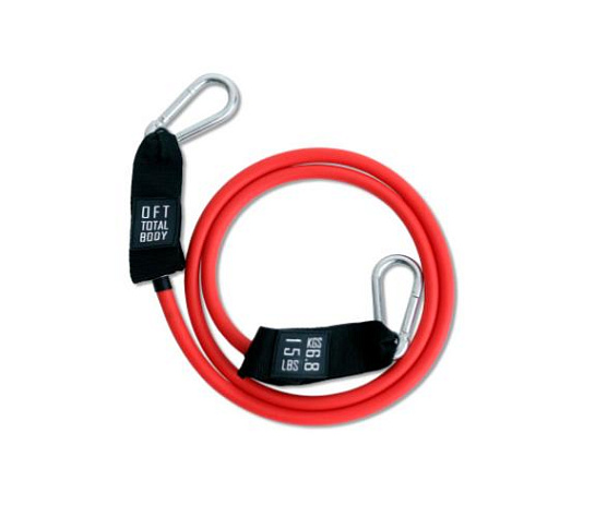 Original FitTools Эспандер из натурального латекса с карабинами сопротивление 15 lbs