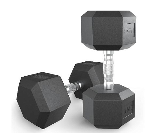 Купить Гантель гексагональная обрезиненная Unix Fit 17,5 кг / шт. в Москве