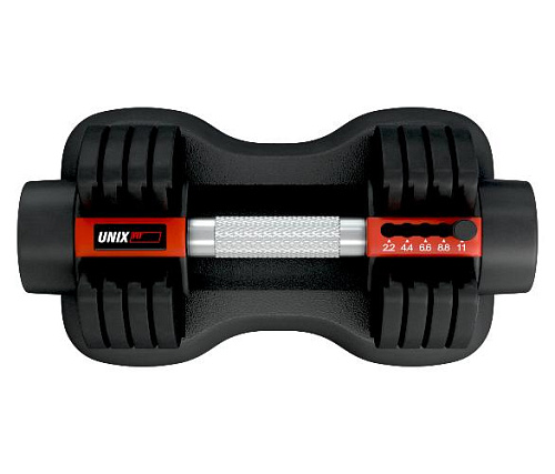 Гантель со ступенчатой регулировкой Unix Fit 11 кг черная