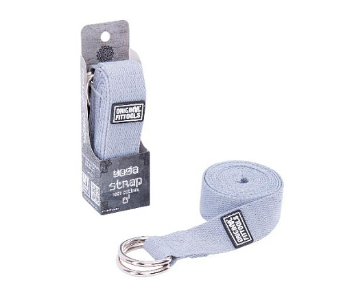 Ремешок для йоги Original FitTools 243 см, серый
