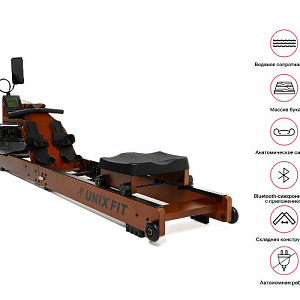 Купить Гребной тренажер Unix Fit Wood Rower Dark в Москве