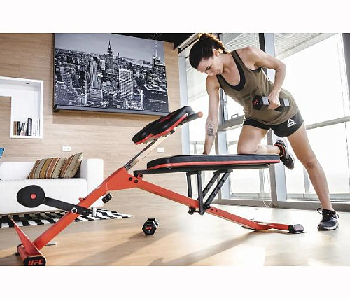 Комплект обрезиненных октагональных гантелей UFC Octagon Dumbbell 5 пар от 10 до 20кг