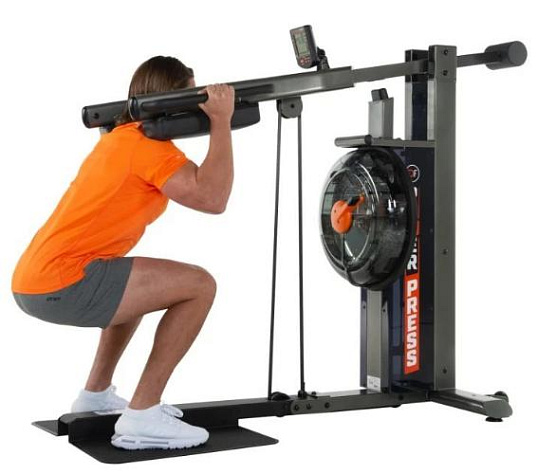 Гребной тренажер First Degree Fitness FluidPowerPRESS™ Grey фото3