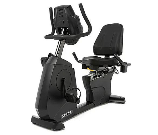 Велотренажер горизонтальный серый Spirit Fitness CR800 Graphite gray фото3