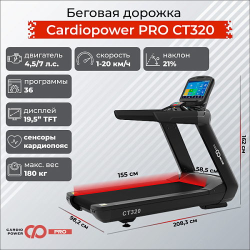 Беговая дорожка Cardiopower PRO CT320 Купить Беговая дорожка Cardiopower PRO CT320 в Москве