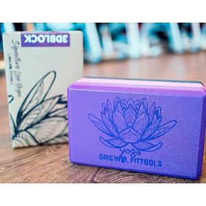 Купить Original FitTools Блок для йоги трехцветный премиум в коробке в Москве