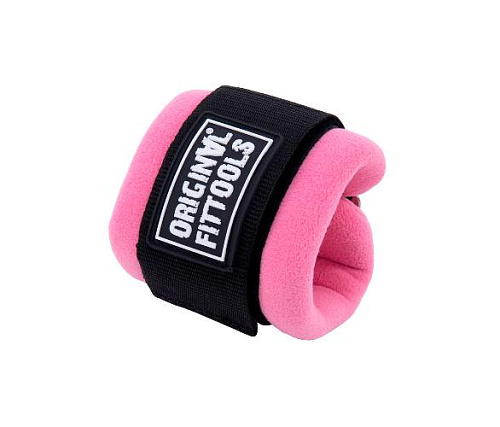 Ремень для тренировки мышц бедра и ягодиц регулируемый Original FitTools (F0-кольцо) розовый