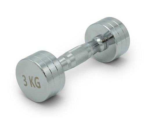 Гантель круглая хромированная Unix Fit PRO 3 кг / шт.