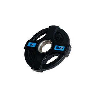 Купить Original FitTools Диск олимпийский обрезиненный черный с двумя хватами 2,5 кг в Москве