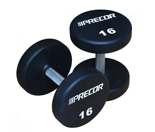 Купить Гантели фиксированные в уретане Precor, 18 кг (новый молд) в Москве
