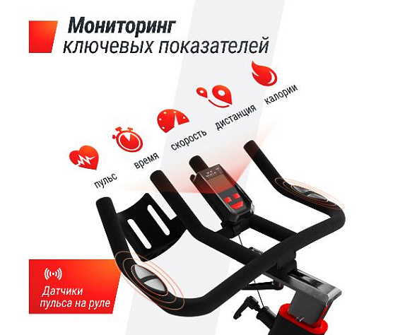 Велотренажер спин-байк Unix Fit SB-500 черный фото7