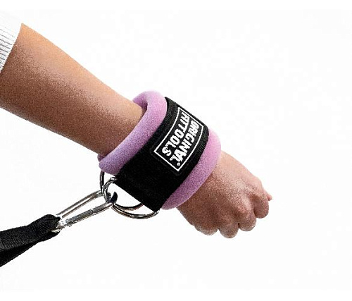 Ремень для тренировки мышц рук регулируемый Original FitTools (D-кольцо) фиолетовый