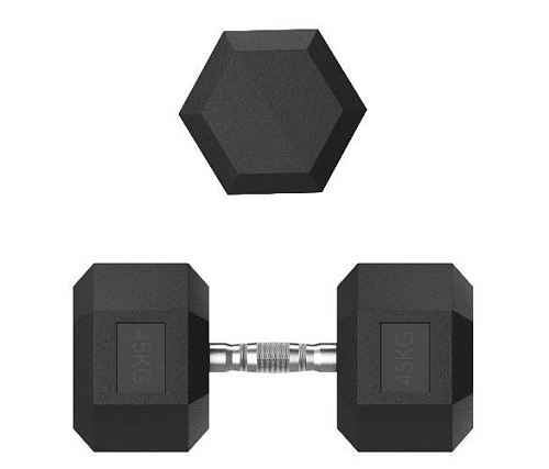 Гантель гексагональная обрезиненная Unix Fit 45 кг / шт.