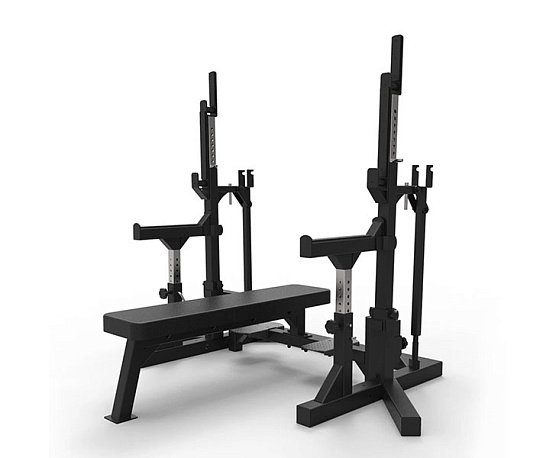 Олимпийская горизонтальная скамья / Стойка для приседаний PRIMAL IPF PSWB0016